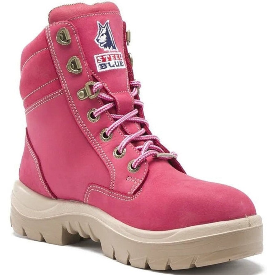 Women'S Steel Blue | Steel Blue Women'S Cross Ladies 6" Wp Steel Toe Work Boot 522860 Pink