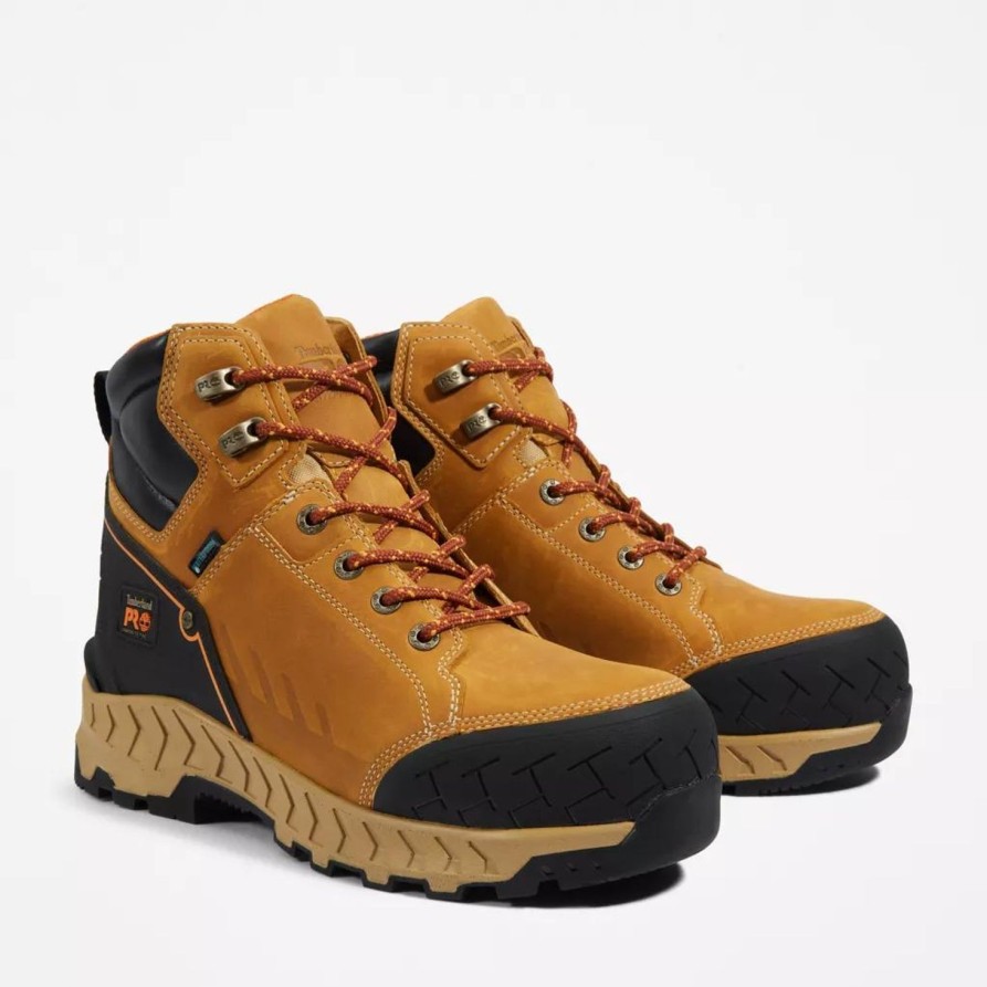 Men'S Timberland Pro | Timberland Pro Men'S Summit 6" Wp Comp Toe Work Boot Tb0A438Y231 Wheat