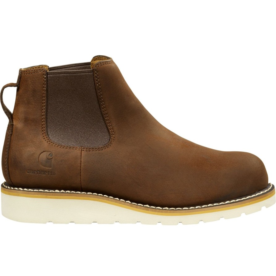 Men'S Carhartt | Carhartt Men'S Chelsea 5" Soft Toe Wedge Chelsea Work Boot Fw5033-M Brown