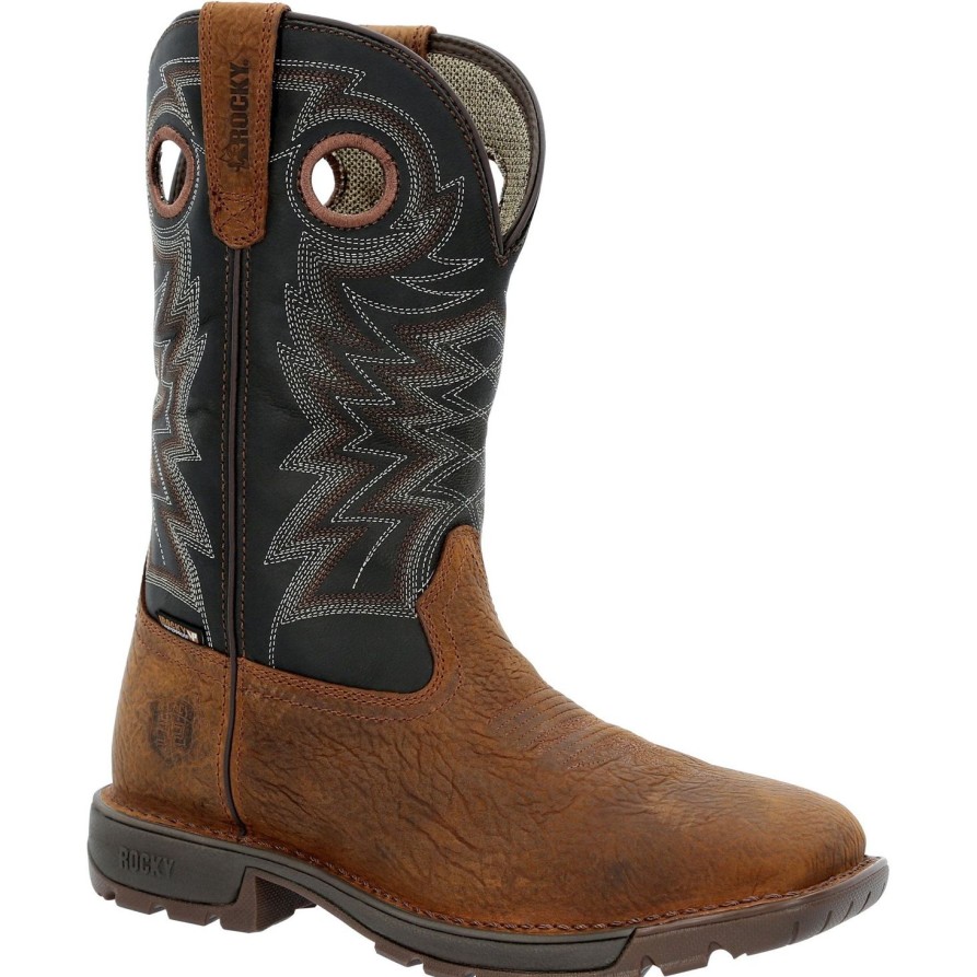 Men'S Rocky | Rocky Men'S Legacy 32 11" Steel Toe Wp Western Work Boot Rkw0356 Brown