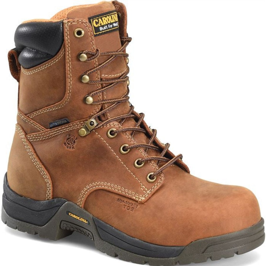 Men'S Carolina | Carolina Men'S Bruno Hi 8" Soft Toe Wp Slip Resist Work Boot Ca8020 Brown