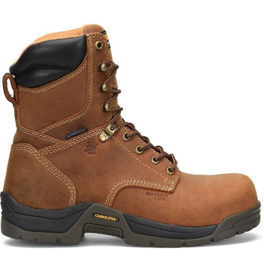 Men'S Carolina | Carolina Men'S Bruno Hi 8" Soft Toe Wp Slip Resist Work Boot Ca8020 Brown