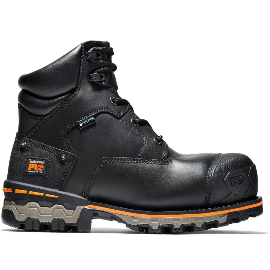 Men'S Timberland Pro | Timberland Pro Men'S Boondock 6" Comp Toe Wp Work Boot Tb0A1Fzp001 Black