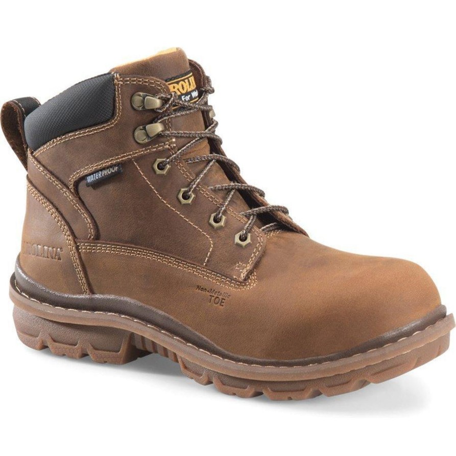 Men'S Carolina | Carolina Men'S Dormite 6" Comp Toe Wp Work Boot Ca3558 Dark Brown