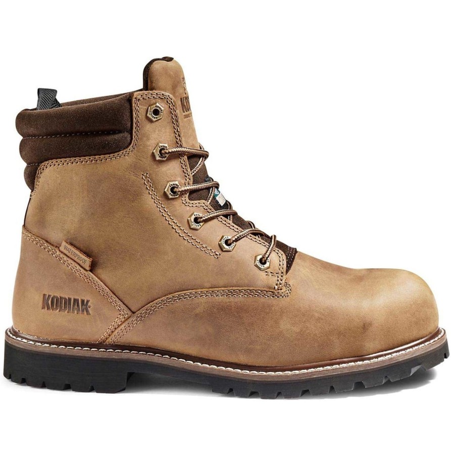 Men'S Kodiak | Kodiak Men'S Mckinney 6" Comp Toe Wp Safety Work Boot K4Tfbn Brown