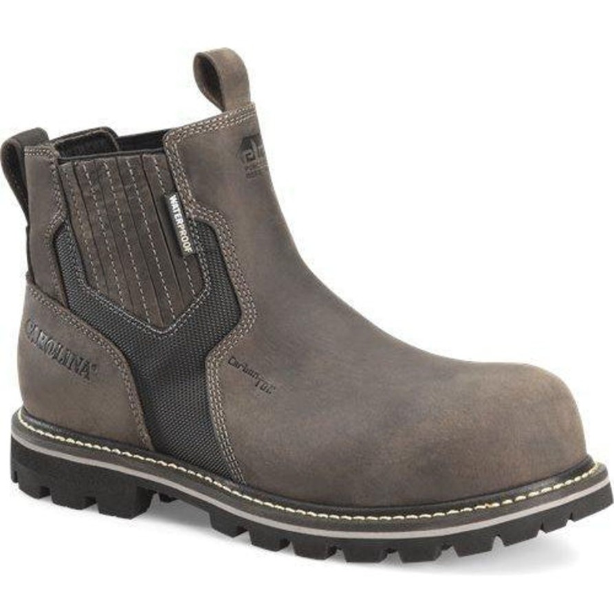 Men'S Carolina | Carolina Men'S I-Beam 6" Comp Toe Wp Pr Pull-On Work Boot Ca7541 Gray