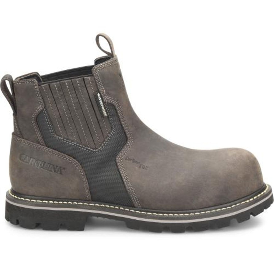 Men'S Carolina | Carolina Men'S I-Beam 6" Comp Toe Wp Pr Pull-On Work Boot Ca7541 Gray