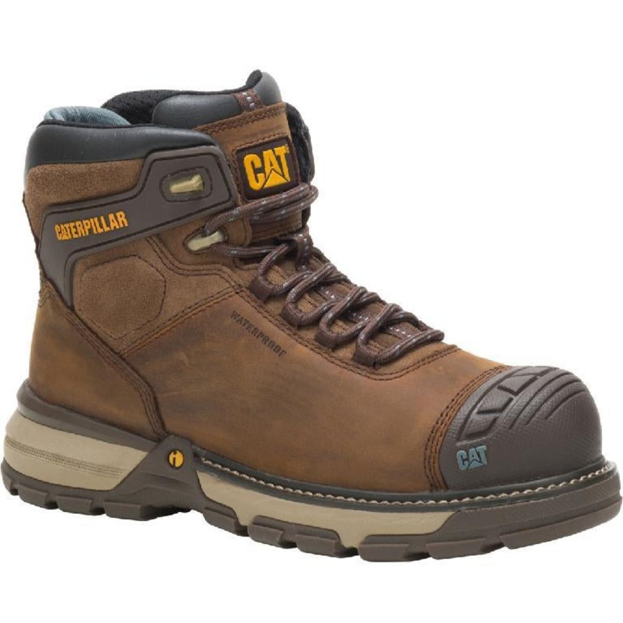 Women'S CAT | Cat Women'S Excavator Superlite Comp Nano Toe Wp 400G Work Boot- P91324 Dark Brown