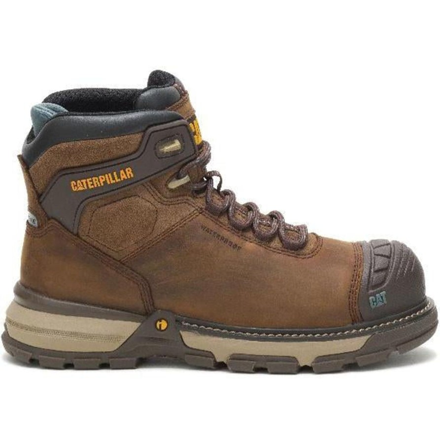 Women'S CAT | Cat Women'S Excavator Superlite Comp Nano Toe Wp 400G Work Boot- P91324 Dark Brown