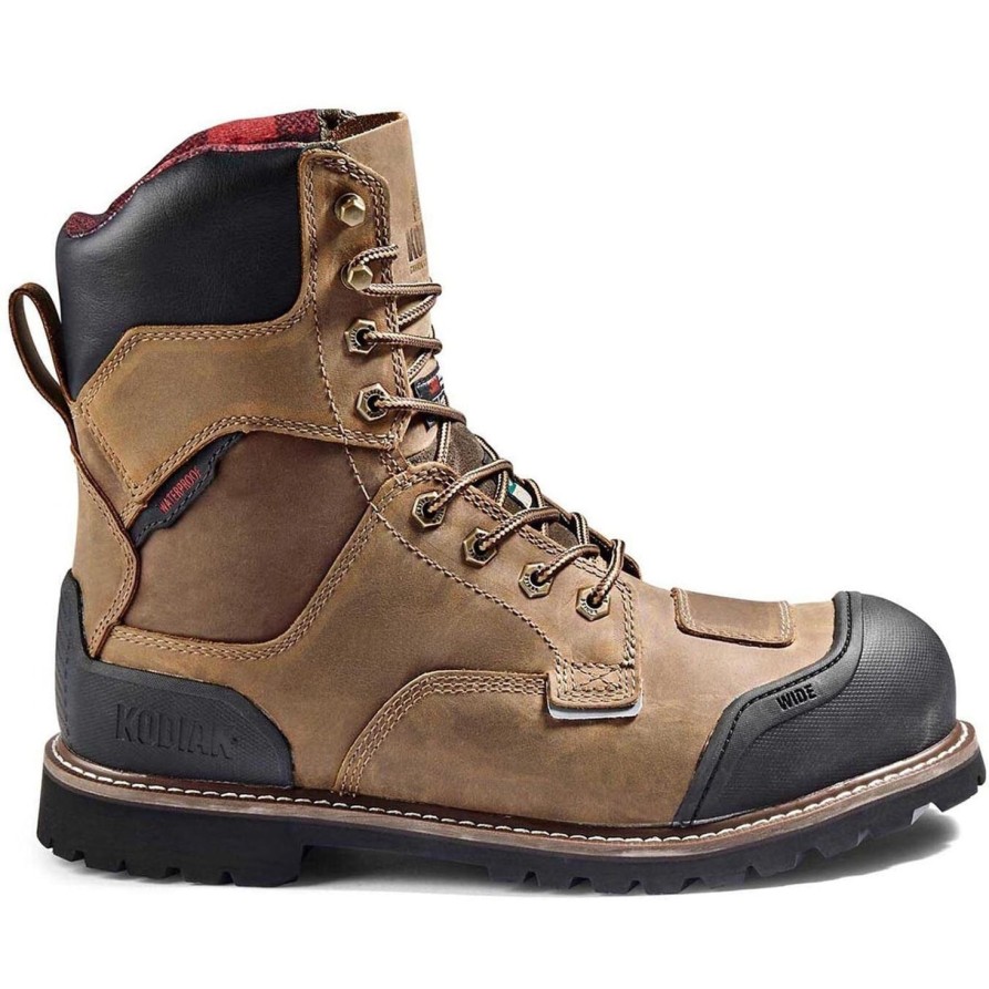 Men'S Kodiak | Kodiak Men'S Generations Widebody 8" Comp Toe Wp Work Boot 4Tgcbn Brown