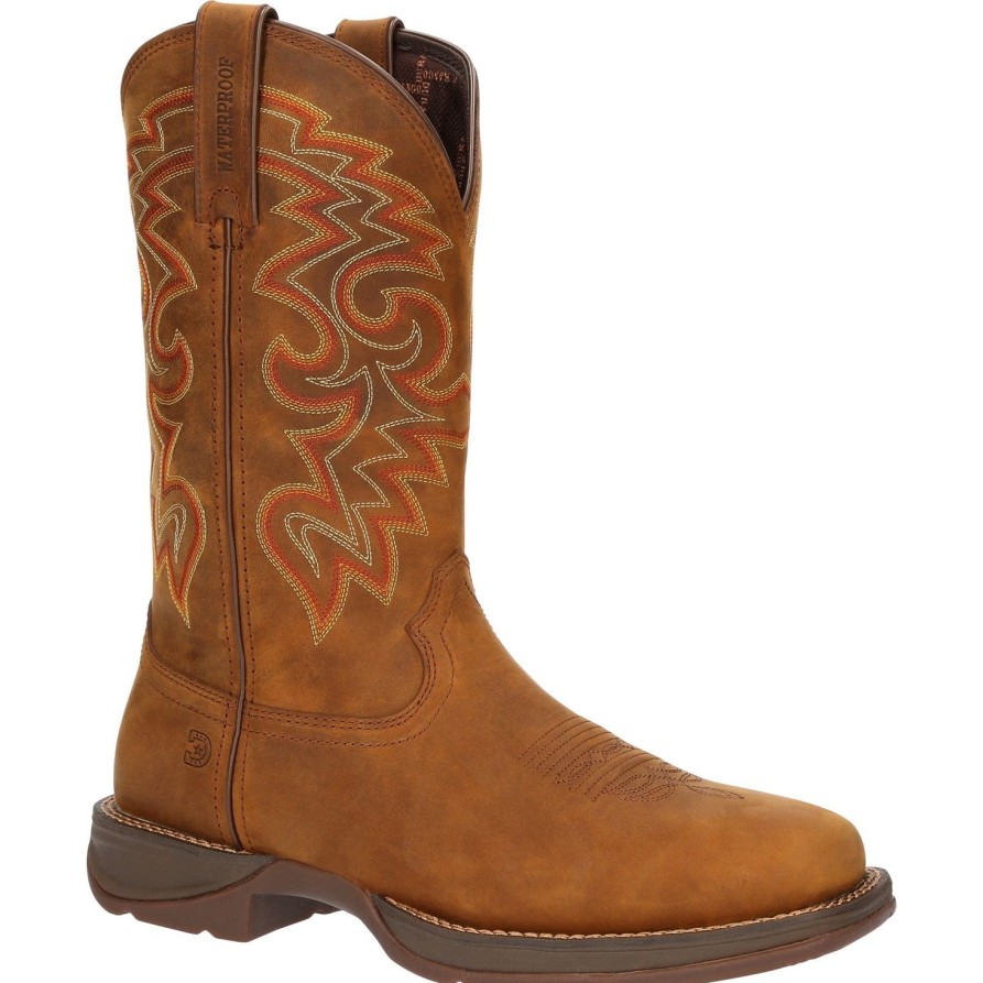 Men'S Durango | Durango Men'S Rebel 12" Square Toe Wp Western Boot - Russet - Ddb0361 Brown