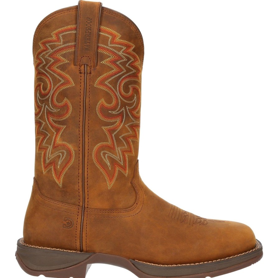 Men'S Durango | Durango Men'S Rebel 12" Square Toe Wp Western Boot - Russet - Ddb0361 Brown