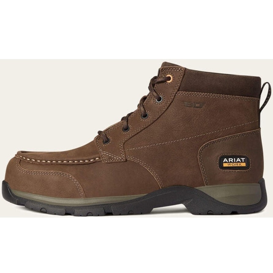 Men'S Ariat | Ariat Men'S Edge Lte Chukka Static Dissipating Ct Work Boot 10038398 Brown