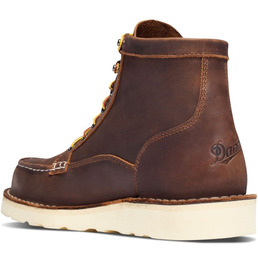 Men'S Danner | Danner Men'S Bull Run Usa Made 6" Moc Toe Wedge Work Boot 15563 Brown