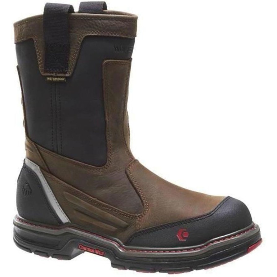 Men'S Wolverine | Wolverine Men'S Overman Wp Carbonmax 10" Work Boot W10488 Brown/Black