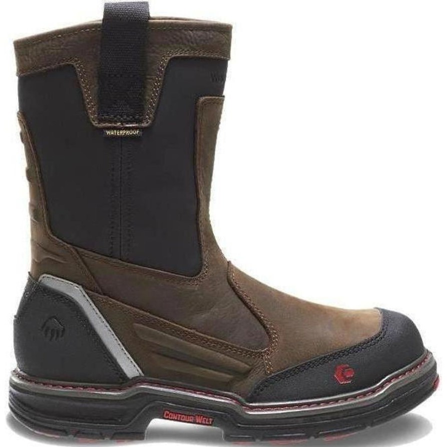 Men'S Wolverine | Wolverine Men'S Overman Wp Carbonmax 10" Work Boot W10488 Brown/Black