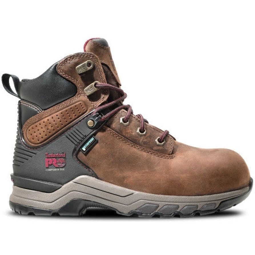 Women'S Timberland Pro | Timberland Pro Women'S Hypercharge 6" Comp Toe Wp Work Boot Tb0A4115214 Brown