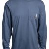 Men'S Timberland Pro | Timberland Pro Men'S Base Plate Blended Long Sleeve T-Shirt - Vintage Tb0A1Hvn432 Indigo