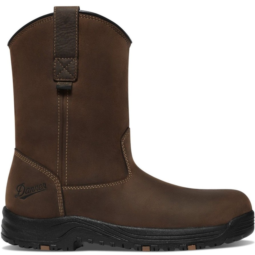 Men'S Danner | Danner Men'S Caliper 10" Plain Toe Wp Wellington Work Boot 19490 Brown