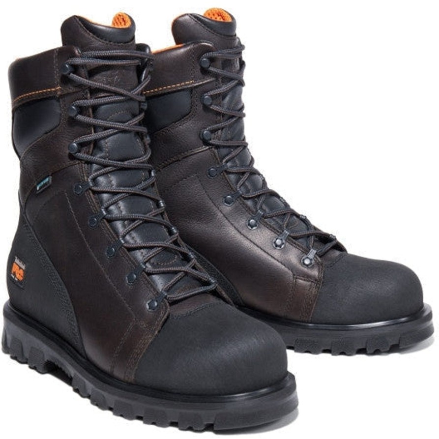 Men'S Timberland Pro | Timberland Pro Men'S Rigmaster 8" Steel Toe Wp Work Boot Tb095553214 Brown