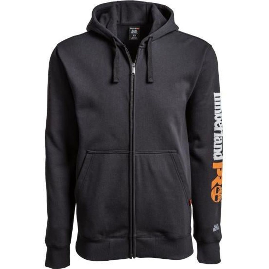 Men'S Timberland Pro | Timberland Pro Men'S Hhs Full-Zip Work Hoodie Tb0A235X001 Black