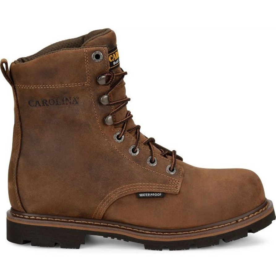 Men'S Carolina | Carolina Men'S Installer 8" Soft Toe Wp Slip Resist Work Boot Ca3057 Brown