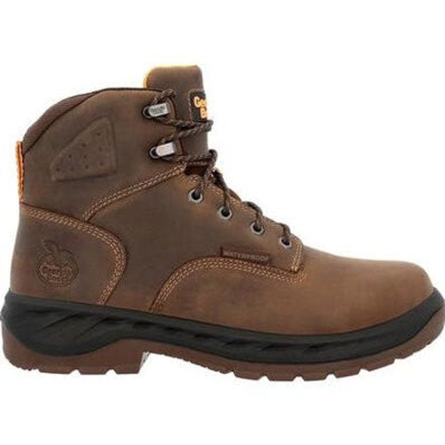 Men'S Georgia | Georgia Men'S Boot Ot 6" Wp Slip Resistant Work Boot Gb00521 Brown