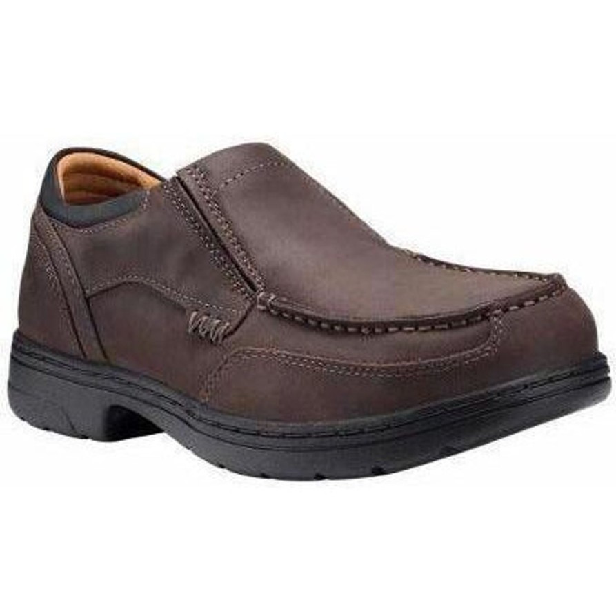 Men'S Timberland Pro | Timberland Pro Men'S Branston Alloy Toe Slip-On Work Shoe Tb091694214 Brown