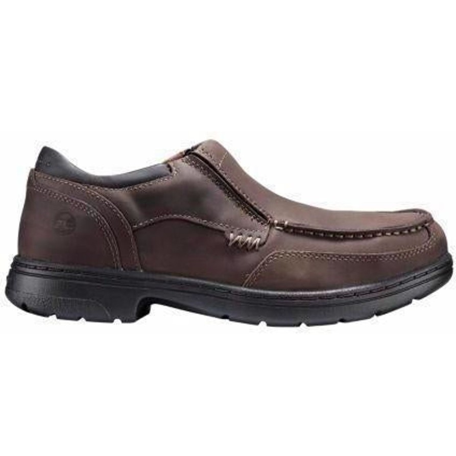 Men'S Timberland Pro | Timberland Pro Men'S Branston Alloy Toe Slip-On Work Shoe Tb091694214 Brown