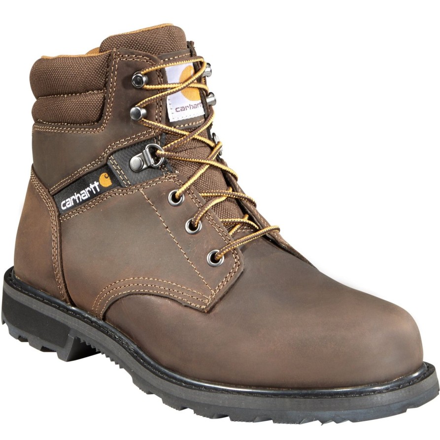 Men'S Carhartt | Carhartt Men'S 6" Soft Toe Work Boot Cmw6174 Brown