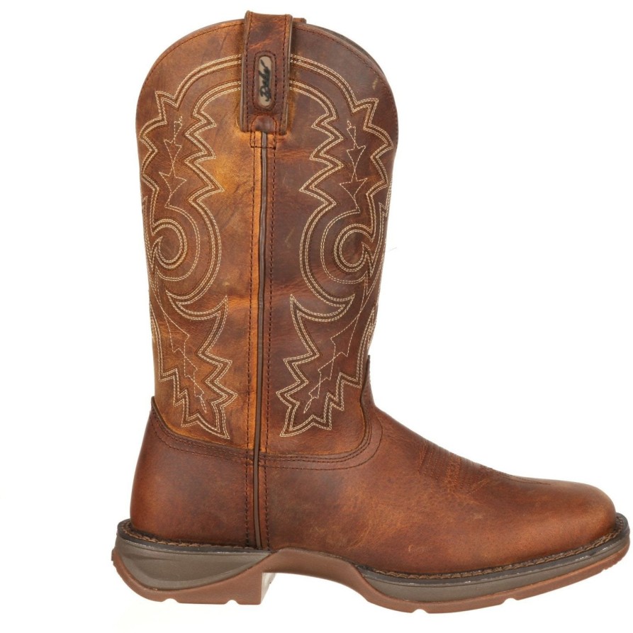 Men'S Durango | Durango Men'S Rebel 12" Steel Toe Pull-On Western Work Boot - Db4343 Brown