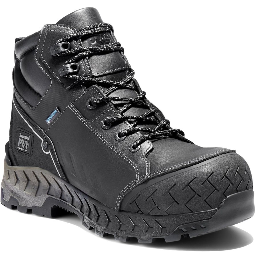 Men'S Timberland Pro | Timberland Pro Men'S Work Summit 6" Comp Toe Wp Work Boot- Tb0A2262001 Black