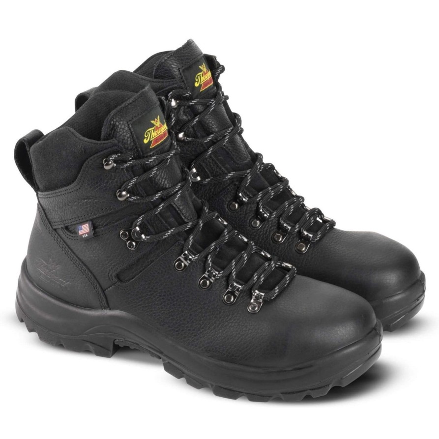 Men'S Thorogood | Thorogood Men'S American Union Series 6" Stl Toe Wp Work Boot 804-6365 Black