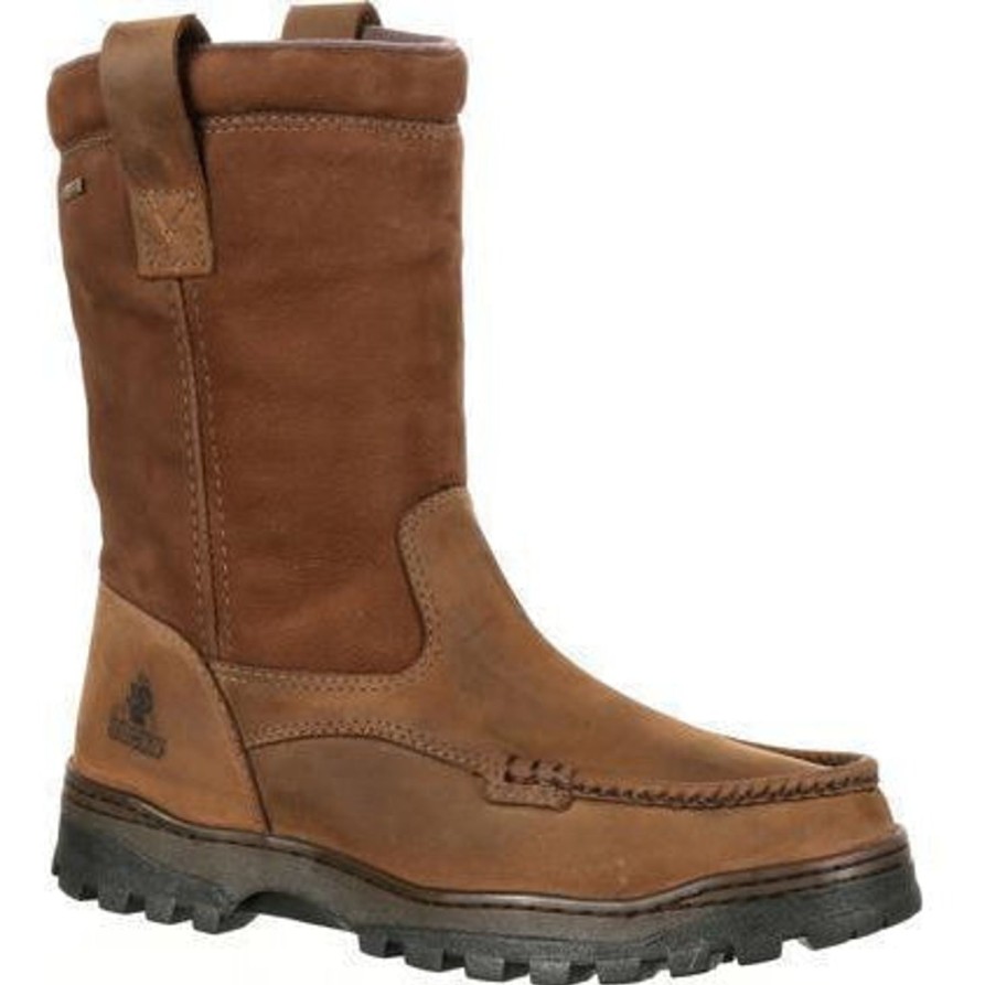 Men'S Rocky | Rocky Men'S Outback Gore-Tex Wp Wellington Hunting Boot Rks0255 Brown