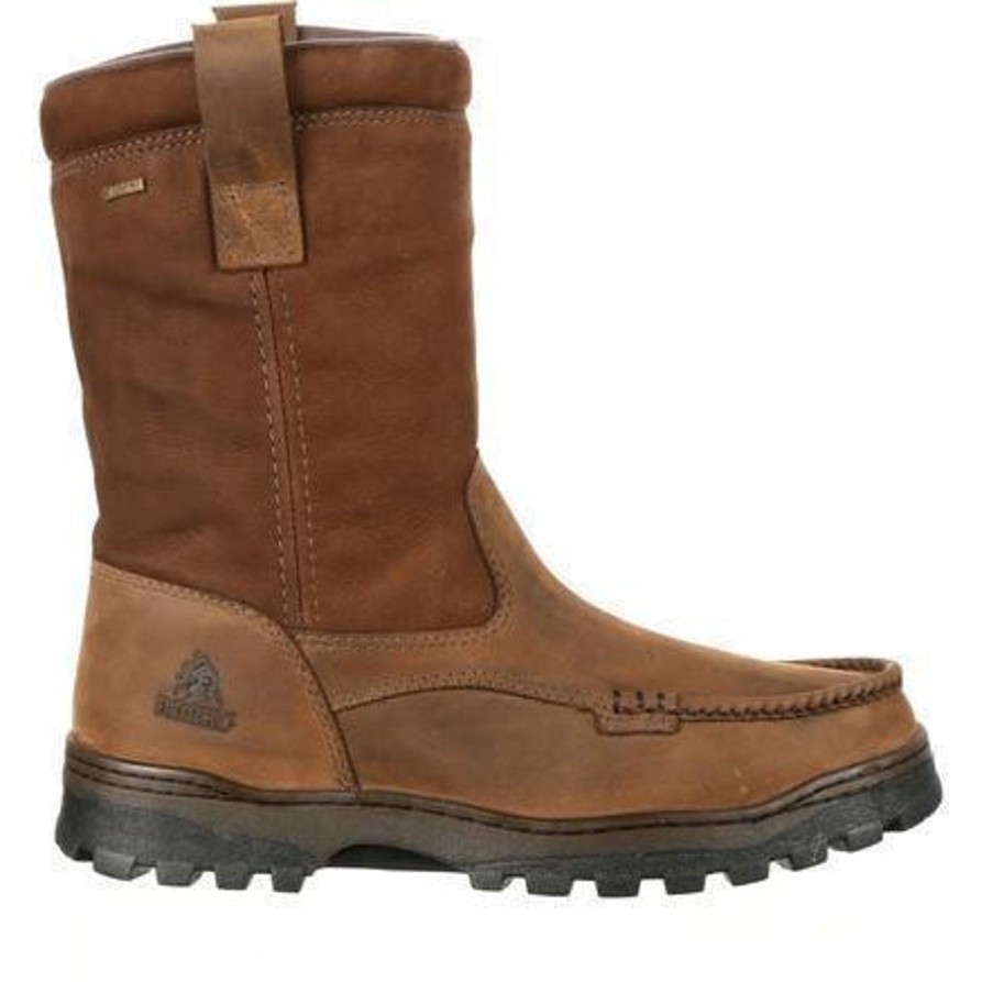 Men'S Rocky | Rocky Men'S Outback Gore-Tex Wp Wellington Hunting Boot Rks0255 Brown