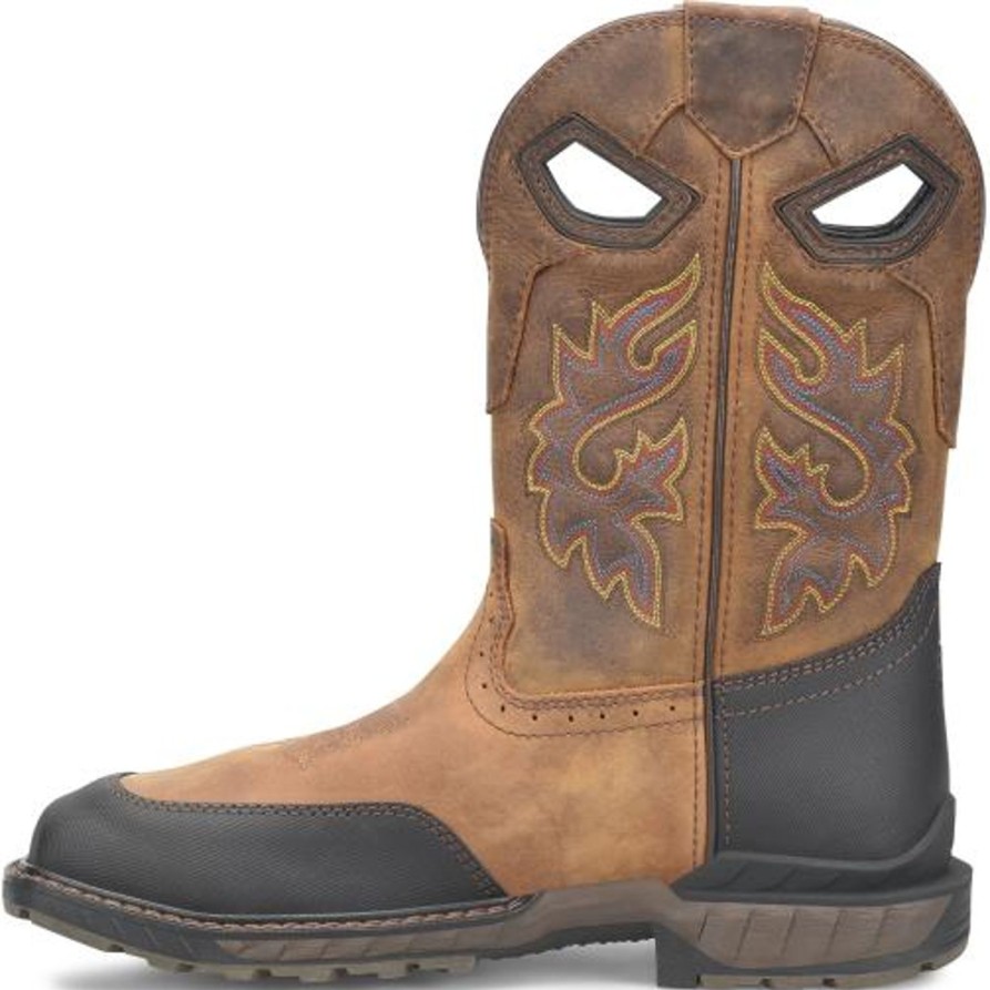 Men'S Double H | Double H Men'S Rebunke 11" St Waterproof Lug Roper Work Boot Dh5397 Brown