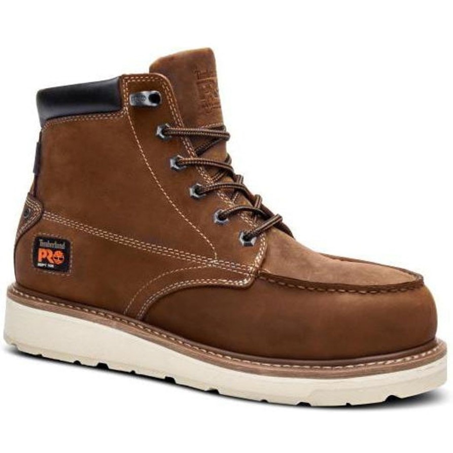 Men'S Timberland Pro | Timberland Pro Men'S Gridworks 6" Soft Toe Wp Work Boot - Tb0A2Az1214 Brown