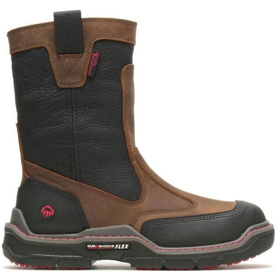 Men'S Wolverine | Wolverine Men'S Raider Durashocks Hd 10" Wp Work Boot W221005 Brown