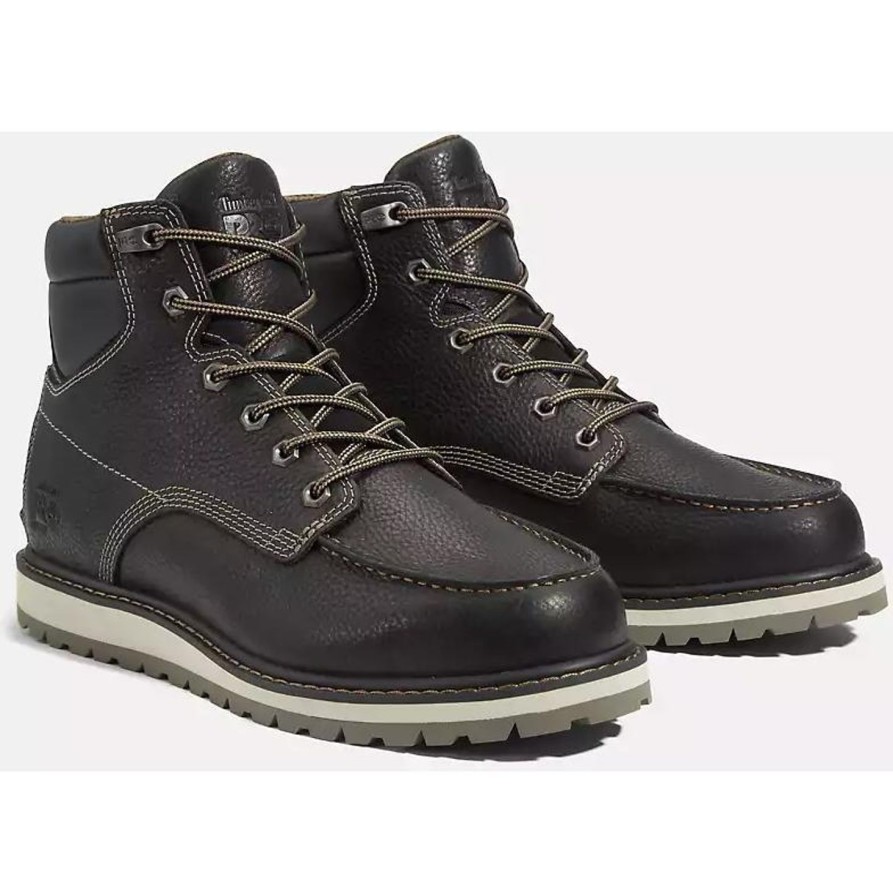 Men'S Timberland Pro | Timberland Pro Men'S Irvine 6" Soft Toe Wp Work Boot Tb0A42Sy001 Black