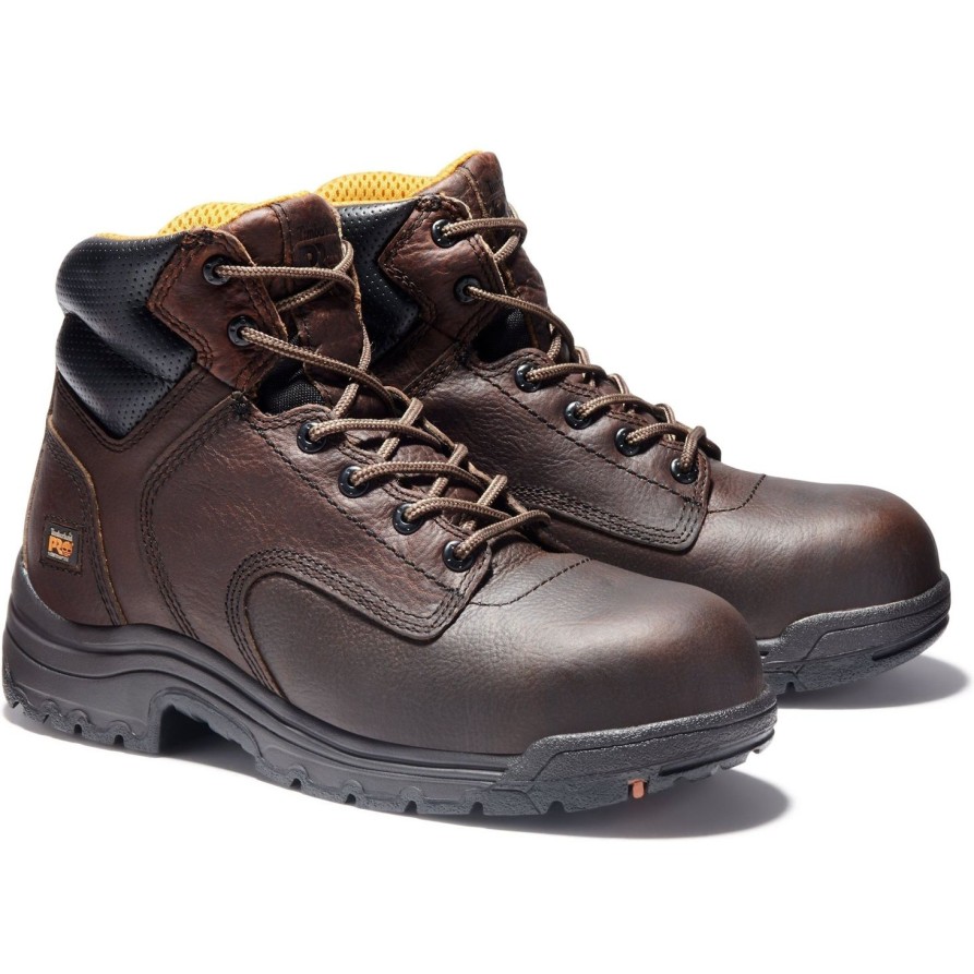 Men'S Timberland Pro | Timberland Pro Men'S Titan 6" Comp Toe Work Boot - Brown - Tb050508210 Camel Brown