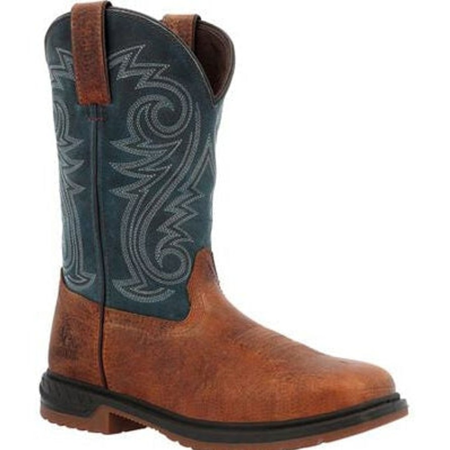 Men'S Rocky | Rocky Men'S Worksmart 11" Wp Western Work Boot Rkw0429 Brown