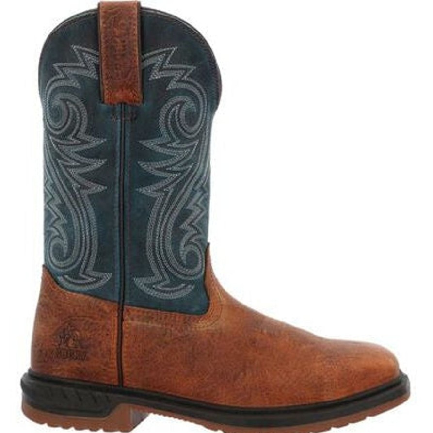 Men'S Rocky | Rocky Men'S Worksmart 11" Wp Western Work Boot Rkw0429 Brown