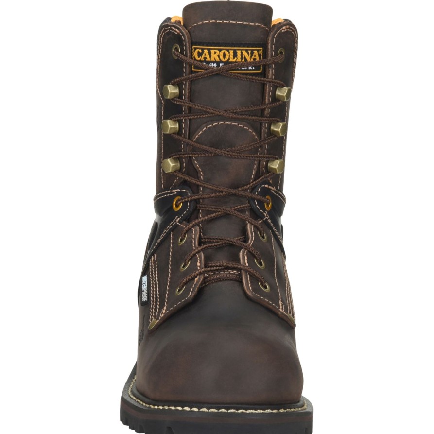 Men'S Carolina | Carolina Men'S Timber 8" Comp Toe Wp Logger Work Boot Ca6921 Brown