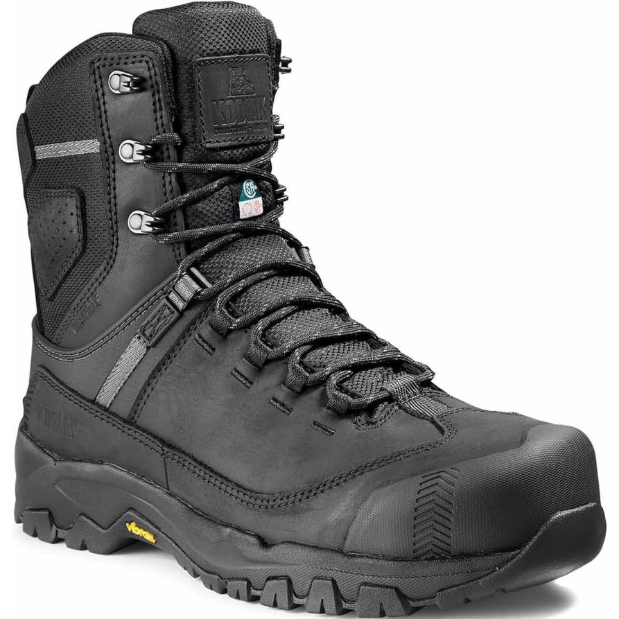 Men'S Kodiak | Kodiak Men'S Quest Bound 8" Comp Toe Wp Safety Work Boot 4Thhbk Black