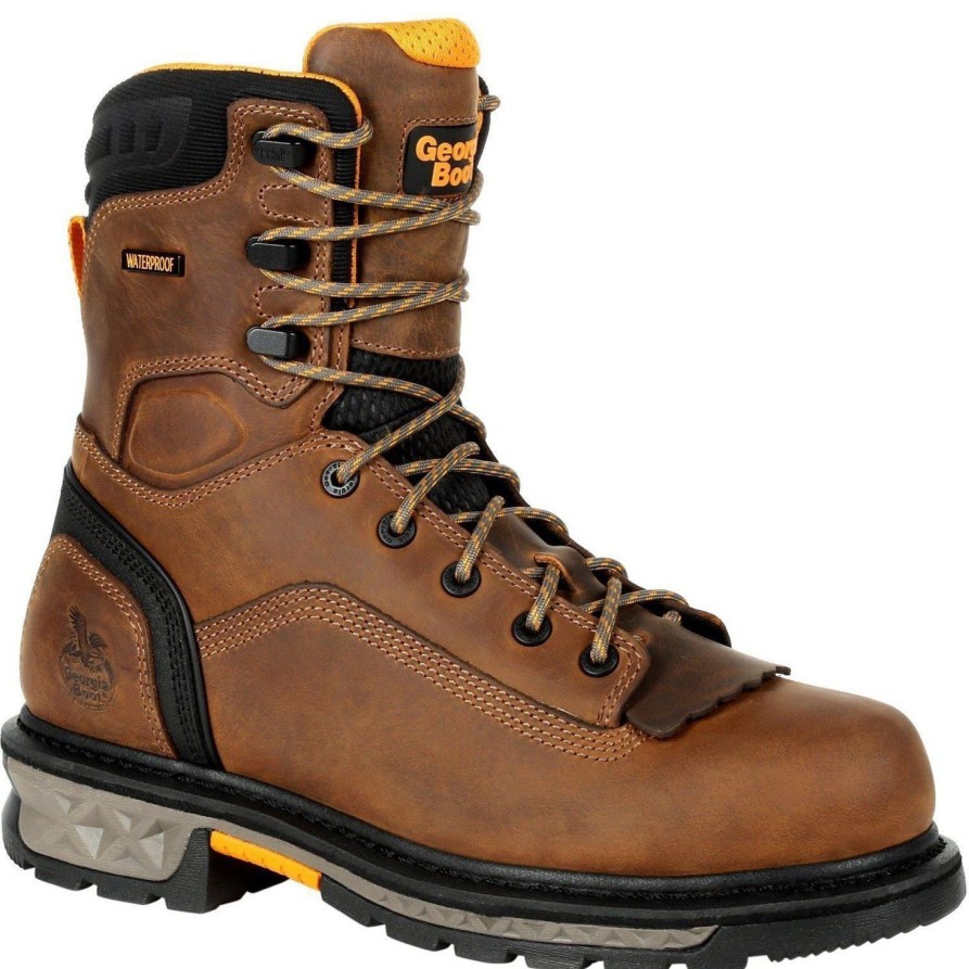 Men'S Georgia | Georgia Men'S Ltx 8" Soft Toe Wp Carbo-Tec Work Boot Gb00392 Brown