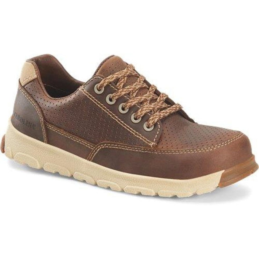 Women'S Carolina | Carolina Women'S S-117 Aluminum Toe Oxford Work Shoe- Mahogany- Ca5674 Brown