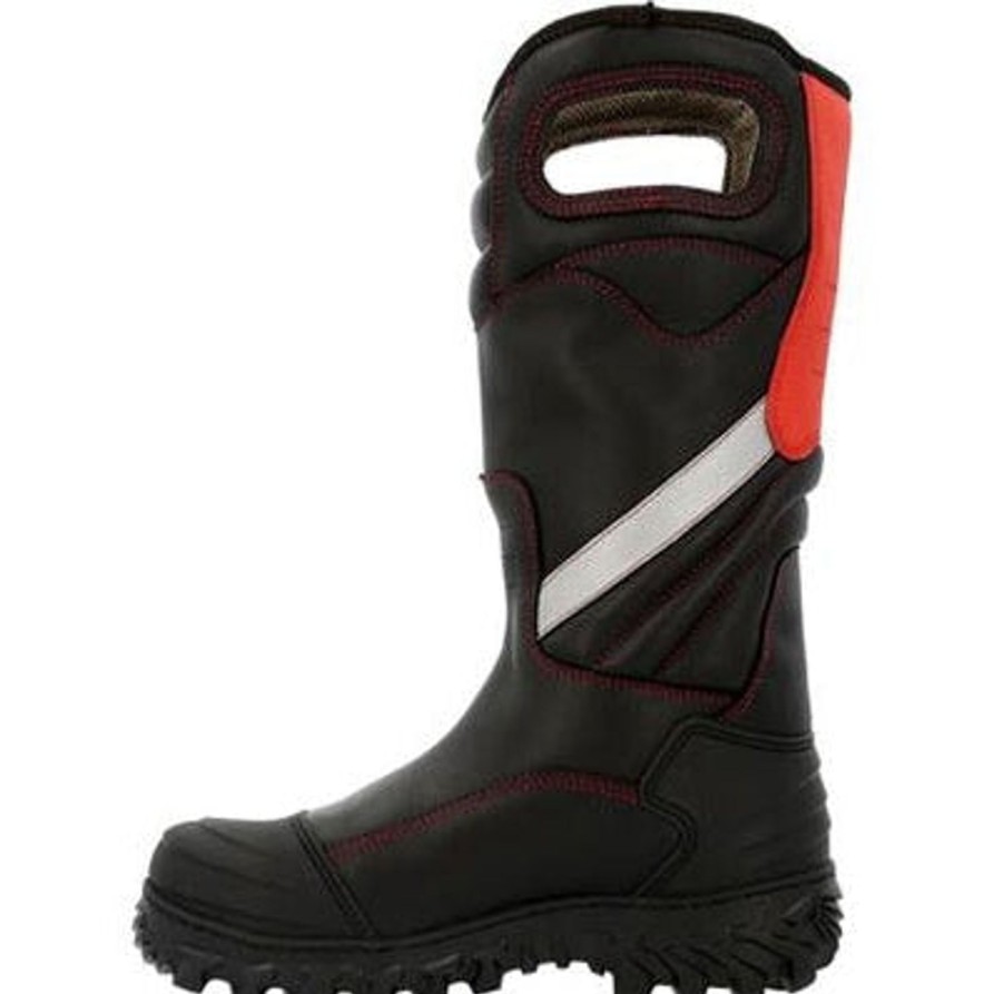 Men'S Rocky | Rocky Women'S Code Red Struct 14" Wp Comp Toe Fire Boot Rkd0092 Black