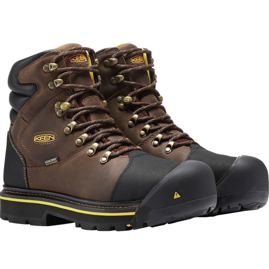 Men'S Keen | Keen Utility Men'S Milwaukee Steel Toe Wp Work Boots 1009174 Brown