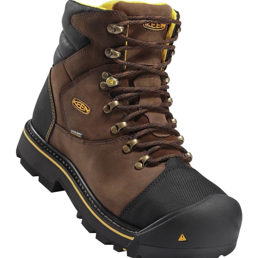 Men'S Keen | Keen Utility Men'S Milwaukee Steel Toe Wp Work Boots 1009174 Brown