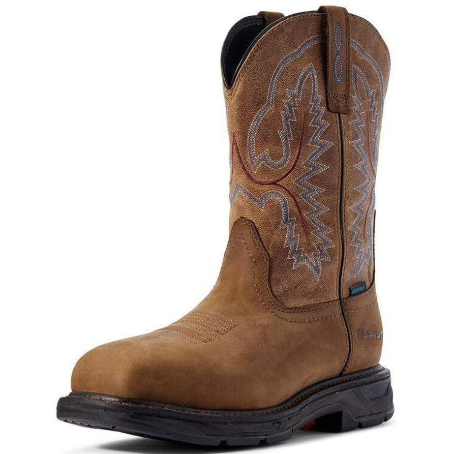 Men'S Ariat | Ariat Men'S Workhog Xt 11" Soft Toe Western Work Boot 10031474 Brown